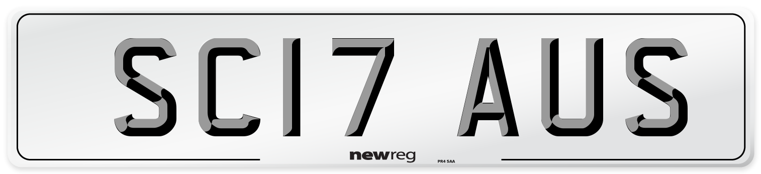 SC17 AUS Number Plate from New Reg